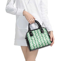 Hawaii Ti Leaf Maile Tuberose Lei Shoulder Handbag With Hanalei Leaf Green LT05 - Polynesian Pride