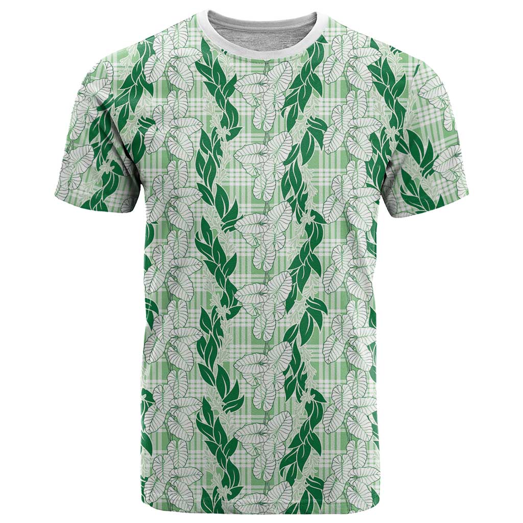 Hawaii Ti Leaf Maile Tuberose Lei T Shirt With Hanalei Leaf Green LT05 Green - Polynesian Pride