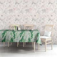 Hawaii Ti Leaf Maile Tuberose Lei Tablecloth With Hanalei Leaf Green LT05 - Polynesian Pride