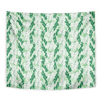Hawaii Ti Leaf Maile Tuberose Lei Tapestry With Hanalei Leaf Green LT05 - Polynesian Pride