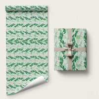 Hawaii Ti Leaf Maile Tuberose Lei Wrapping Paper With Hanalei Leaf Green LT05 58" × 23" Green - Polynesian Pride