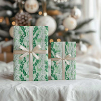 Hawaii Ti Leaf Maile Tuberose Lei Wrapping Paper With Hanalei Leaf Green LT05 - Polynesian Pride