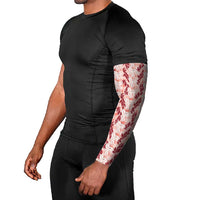 Hawaii Ti Leaf Maile Tuberose Lei Arm Sleeves With Hanalei Leaf Red LT05 - Polynesian Pride