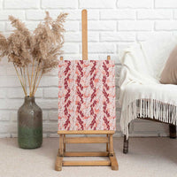 Hawaii Ti Leaf Maile Tuberose Lei Canvas Wall Art With Hanalei Leaf Red LT05 - Polynesian Pride