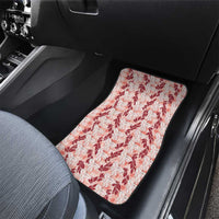 Hawaii Ti Leaf Maile Tuberose Lei Car Mats With Hanalei Leaf Red LT05 - Polynesian Pride