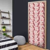 Hawaii Ti Leaf Maile Tuberose Lei Door Cover With Hanalei Leaf Red LT05 - Polynesian Pride