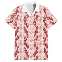 Hawaii Ti Leaf Maile Tuberose Lei Hawaiian Shirt With Hanalei Leaf Red LT05 Red - Polynesian Pride