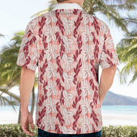 Hawaii Ti Leaf Maile Tuberose Lei Hawaiian Shirt With Hanalei Leaf Red LT05 - Polynesian Pride