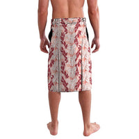 Hawaii Ti Leaf Maile Tuberose Lei Lavalava With Hanalei Leaf Red LT05 - Polynesian Pride