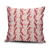 Hawaii Ti Leaf Maile Tuberose Lei Pillow Cover With Hanalei Leaf Red LT05 Red - Polynesian Pride