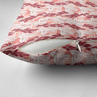 Hawaii Ti Leaf Maile Tuberose Lei Pillow Cover With Hanalei Leaf Red LT05 - Polynesian Pride