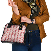 Hawaii Ti Leaf Maile Tuberose Lei Shoulder Handbag With Hanalei Leaf Red LT05 - Polynesian Pride