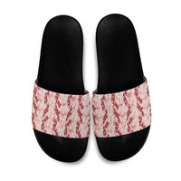 Hawaii Ti Leaf Maile Tuberose Lei Slide Sandals With Hanalei Leaf Red LT05 Red - Polynesian Pride