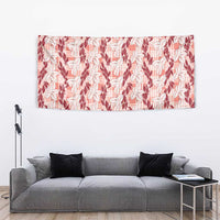 Hawaii Ti Leaf Maile Tuberose Lei Tapestry With Hanalei Leaf Red LT05 - Polynesian Pride