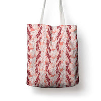 Hawaii Ti Leaf Maile Tuberose Lei Tote Bag With Hanalei Leaf Red