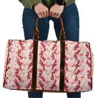 Hawaii Ti Leaf Maile Tuberose Lei Travel Bag With Hanalei Leaf Red LT05 Red - Polynesian Pride