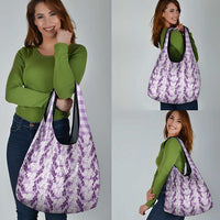 Hawaii Ti Leaf Maile Tuberose Lei Grocery Bag With Hanalei Leaf Purple LT05 - Polynesian Pride