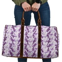 Hawaii Ti Leaf Maile Tuberose Lei Travel Bag With Hanalei Leaf Purple LT05 Purple - Polynesian Pride