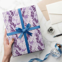 Hawaii Ti Leaf Maile Tuberose Lei Wrapping Paper With Hanalei Leaf Purple LT05 - Polynesian Pride