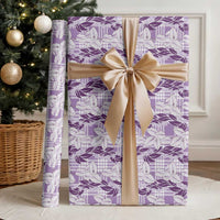 Hawaii Ti Leaf Maile Tuberose Lei Wrapping Paper With Hanalei Leaf Purple LT05 - Polynesian Pride
