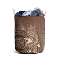Samoa Tatau Marlin Laundry Basket With Siapo Motifs Brown LT05 - Polynesian Pride