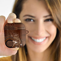 Samoa Tatau Marlin AirPods Case With Siapo Motifs Brown