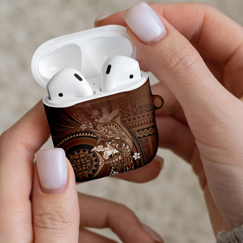 Samoa Tatau Marlin AirPods Case With Siapo Motifs Brown