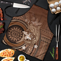 Samoa Tatau Marlin Apron With Siapo Motifs Brown LT05 Brown - Polynesian Pride