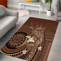 Samoa Tatau Marlin Area Rug With Siapo Motifs Brown LT05 - Polynesian Pride