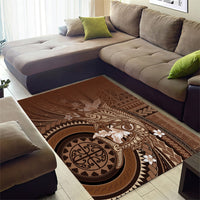 Samoa Tatau Marlin Area Rug With Siapo Motifs Brown LT05 - Polynesian Pride