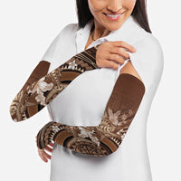 Samoa Tatau Marlin Arm Sleeves With Siapo Motifs Brown LT05 - Polynesian Pride