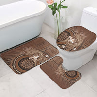 Samoa Tatau Marlin Bathroom Set With Siapo Motifs Brown LT05 - Polynesian Pride