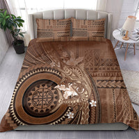 Samoa Tatau Marlin Bedding Set With Siapo Motifs Brown LT05 - Polynesian Pride