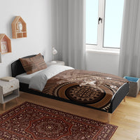 Samoa Tatau Marlin Bedding Set With Siapo Motifs Brown LT05 - Polynesian Pride