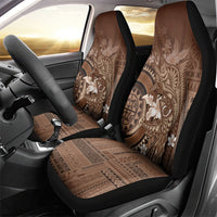 Samoa Tatau Marlin Car Seat Cover With Siapo Motifs Brown LT05 - Polynesian Pride