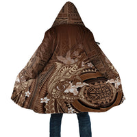 Samoa Tatau Marlin Cloak With Siapo Motifs Brown LT05 Unisex Brown - Polynesian Pride