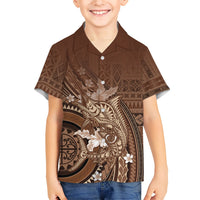 Samoa Tatau Marlin Hawaiian Shirt With Siapo Motifs Brown LT05 - Polynesian Pride