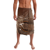 Samoa Tatau Marlin Lavalava With Siapo Motifs Brown LT05 Brown - Polynesian Pride