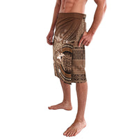 Samoa Tatau Marlin Lavalava With Siapo Motifs Brown LT05 - Polynesian Pride