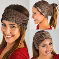 Samoa Tatau Marlin Neck Gaiter With Siapo Motifs Brown LT05 - Polynesian Pride
