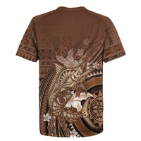 Samoa Tatau Marlin Rugby Jersey With Siapo Motifs Brown LT05 - Polynesian Pride