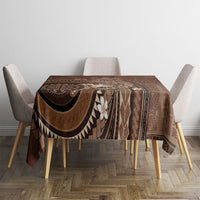 Samoa Tatau Marlin Tablecloth With Siapo Motifs Brown LT05 - Polynesian Pride
