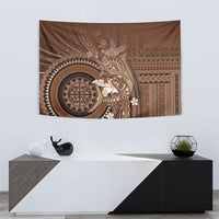 Samoa Tatau Marlin Tapestry With Siapo Motifs Brown LT05 - Polynesian Pride