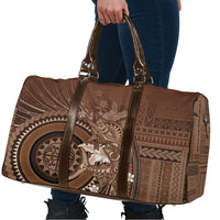 Samoa Tatau Marlin Travel Bag With Siapo Motifs Brown LT05 - Polynesian Pride