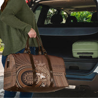 Samoa Tatau Marlin Travel Bag With Siapo Motifs Brown LT05 - Polynesian Pride