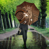 Samoa Tatau Marlin Umbrella With Siapo Motifs Brown LT05 - Polynesian Pride