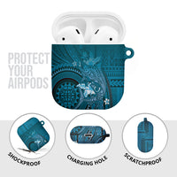 Samoa Tatau Marlin AirPods Case With Siapo Motifs Teal LT05 - Polynesian Pride