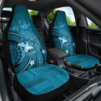 Samoa Tatau Marlin Car Seat Cover With Siapo Motifs Teal LT05 One Size Teal - Polynesian Pride