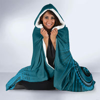 Samoa Tatau Marlin Hooded Blanket With Siapo Motifs Teal LT05 - Polynesian Pride