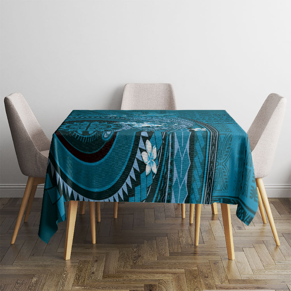 Samoa Tatau Marlin Tablecloth With Siapo Motifs Teal